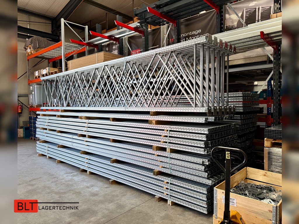Dexion P90 Palettenregal – ca. 14 lfm | Höhe 6,5m | Boden + 3 | Gebrauchtware & Neuware Dexion P90 Palettenregal – ca. 14 lfm | Höhe 6,5m | Boden + 3 | Gebrauchtware & Neuware